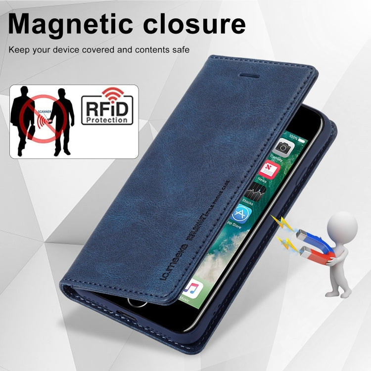For iPhone SE 2022 / SE 2020 / 8 / 7 LC.IMEEKE RFID Anti-theft Leather Phone Case