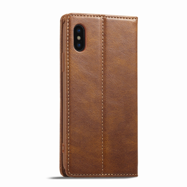 For iPhone XS Max LC.IMEEKE RFID Anti-theft Leather Phone Case