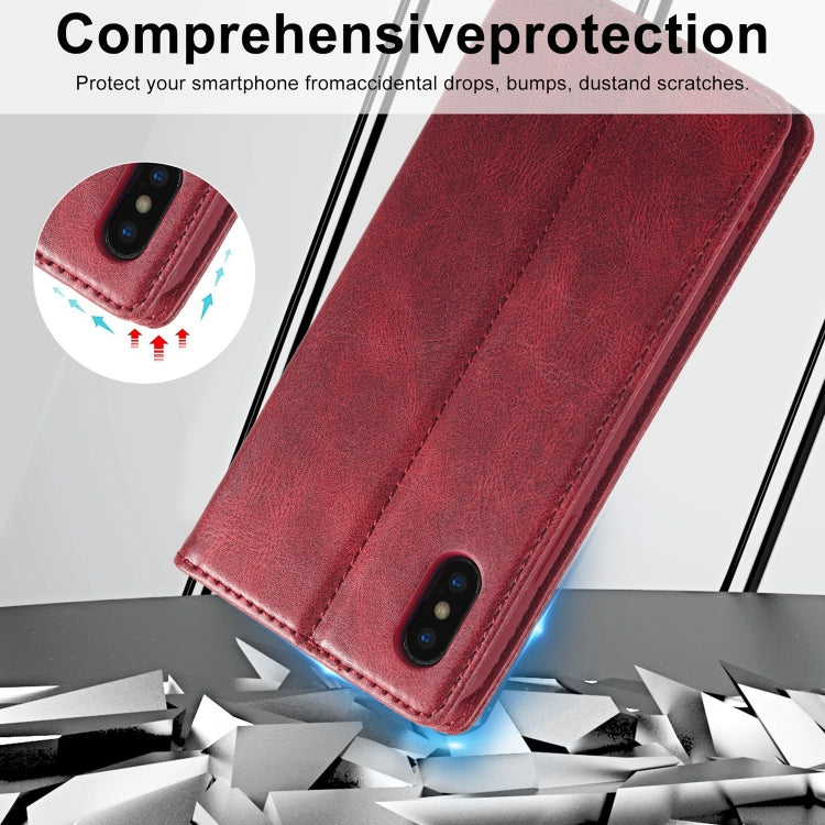 For iPhone XS Max LC.IMEEKE RFID Anti-theft Leather Phone Case