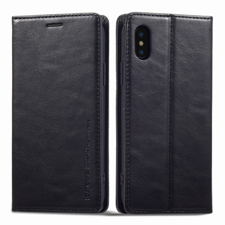 For iPhone XS Max LC.IMEEKE RFID Anti-theft Leather Phone Case