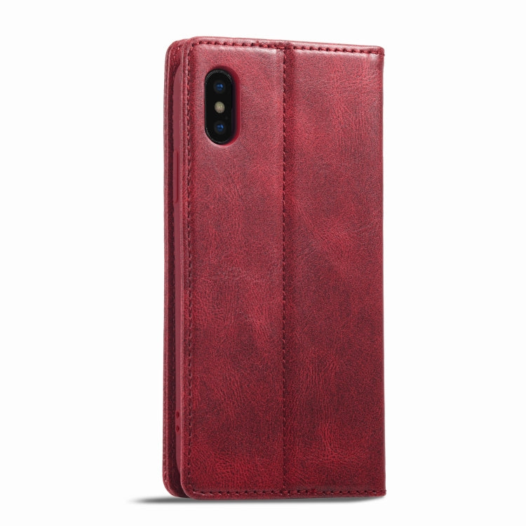 For iPhone X / XS LC.IMEEKE RFID Anti-theft Leather Phone Case