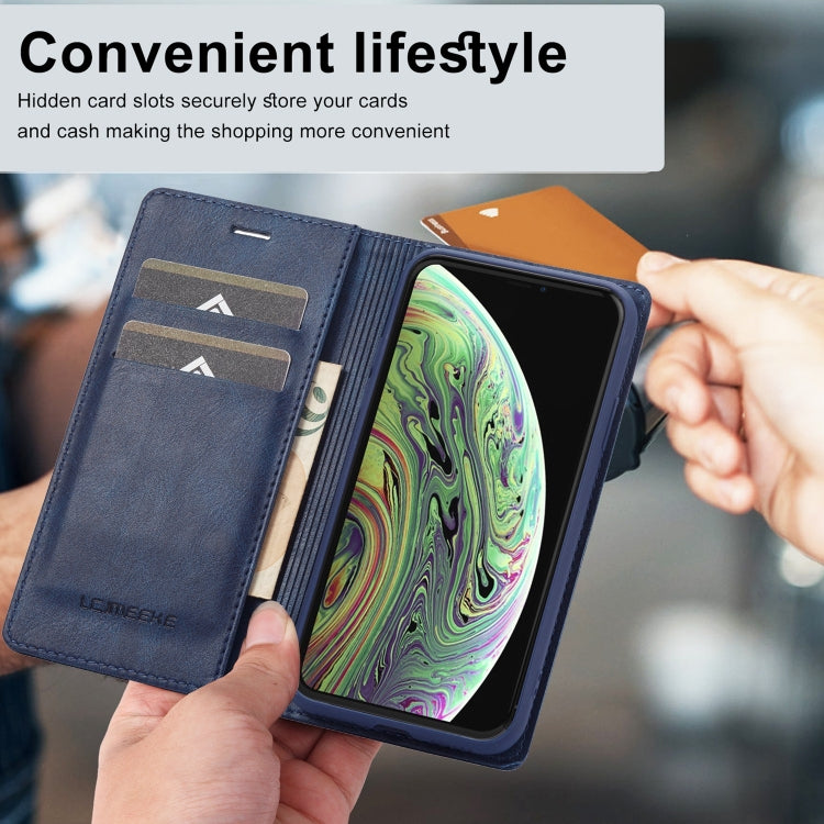 For iPhone X / XS LC.IMEEKE RFID Anti-theft Leather Phone Case