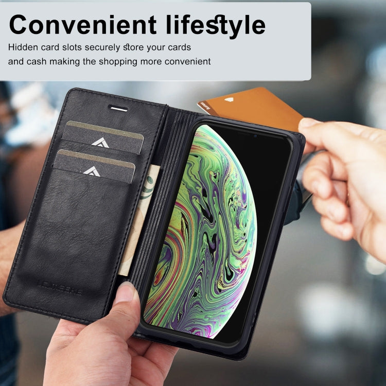 For iPhone X / XS LC.IMEEKE RFID Anti-theft Leather Phone Case