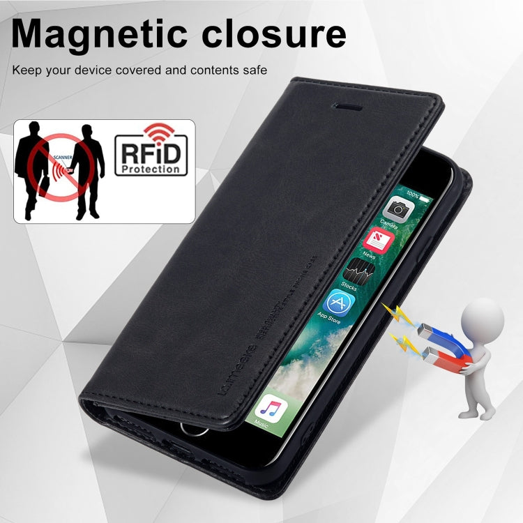 For iPhone 8 Plus / 7 Plus LC.IMEEKE RFID Anti-theft Leather Phone Case
