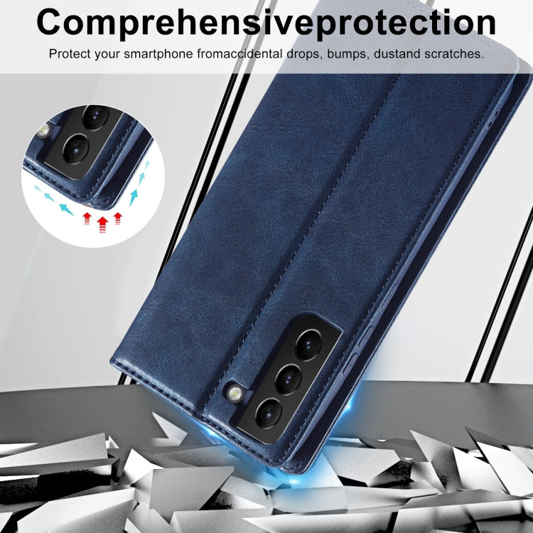 For Samsung Galaxy S21 5G LC.IMEEKE RFID Anti-theft Leather Phone Case