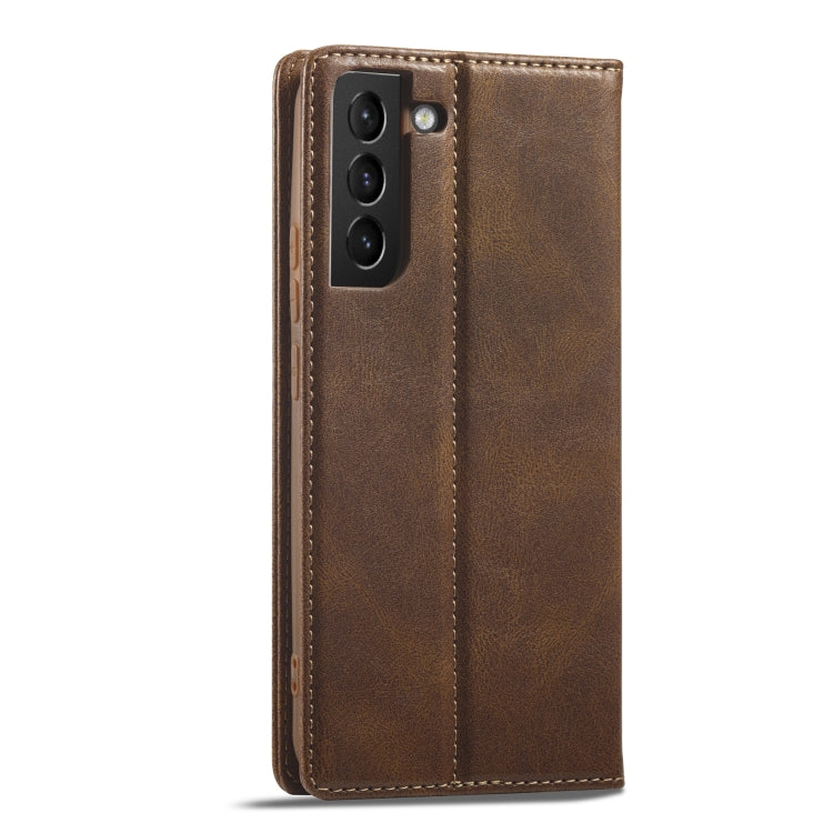 For Samsung Galaxy S21+ 5G LC.IMEEKE RFID Anti-theft Leather Phone Case