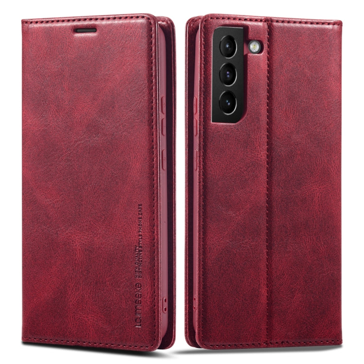 For Samsung Galaxy S21+ 5G LC.IMEEKE RFID Anti-theft Leather Phone Case
