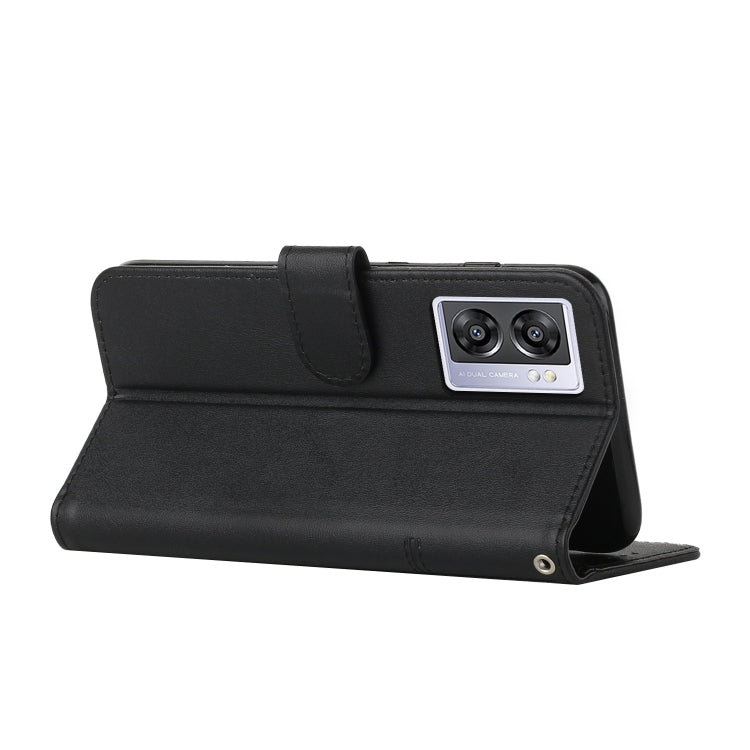 Stitching Calf Texture Buckle Leather Phone Case For OPPO A57 5G/Realme V23/A77 5G/A57 4G Global/A57e 4G Global/A57s 4G Global/A77 4G Global/OnePlus Nord N20 SE 4G Global