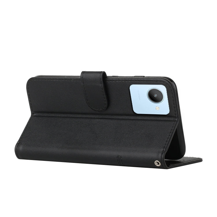 For Realme C30 4G Stitching Calf Texture Buckle Leather Phone Case