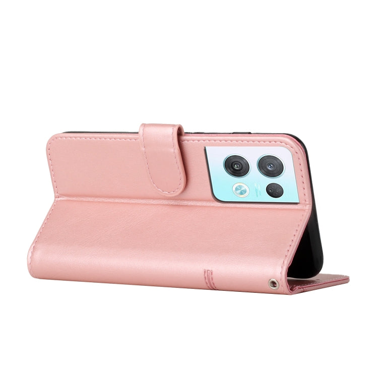 For OPPO Reno8 Pro+ 5G/Reno8 Pro 5G Global Stitching Calf Texture Buckle Leather Phone Case