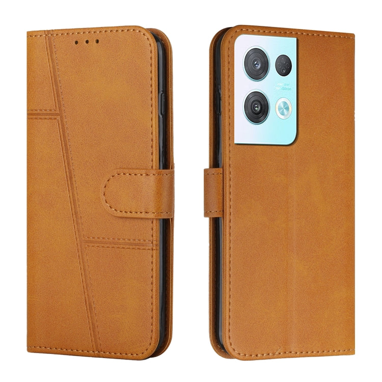 For OPPO Reno8 Pro+ 5G/Reno8 Pro 5G Global Stitching Calf Texture Buckle Leather Phone Case