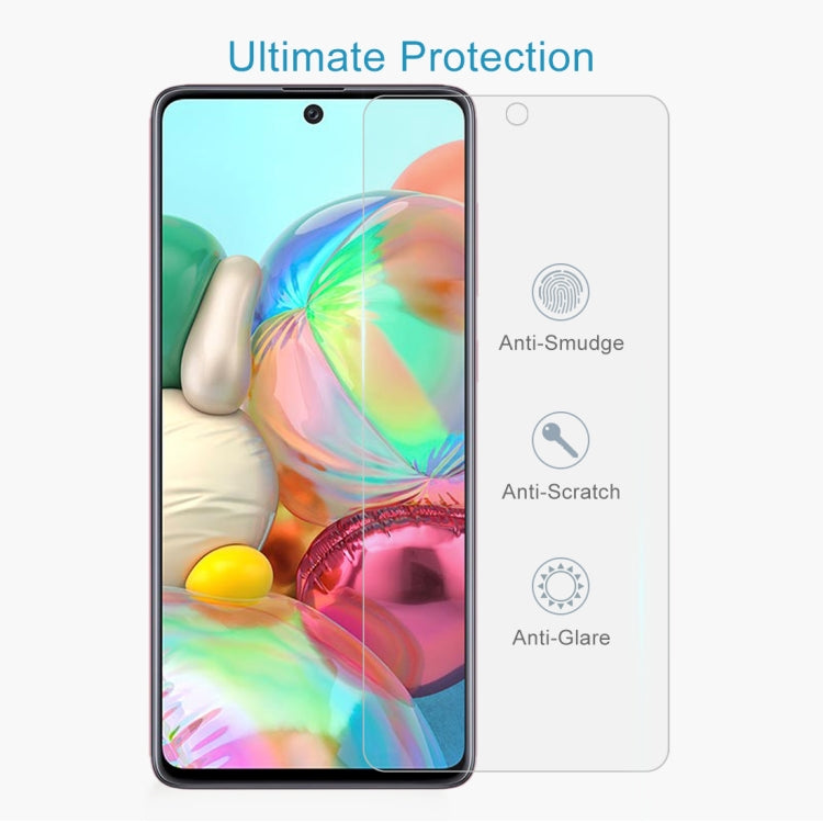 50 PCS 0.26mm 9H Surface Hardness 2.5D Explosion-proof Tempered Glass Non-full Screen Film For Samsumg Galaxy M54 / A71 / A71s 5G UW / F54