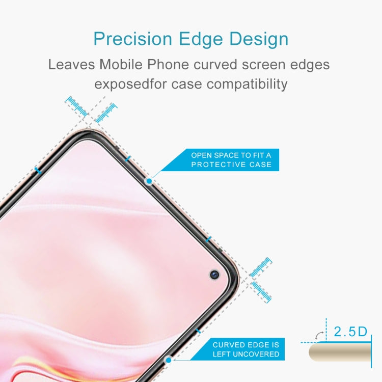 50 PCS 0.26mm 9H Surface Hardness 2.5D Explosion-proof Tempered Glass Non-full Screen Film For Vivo X30