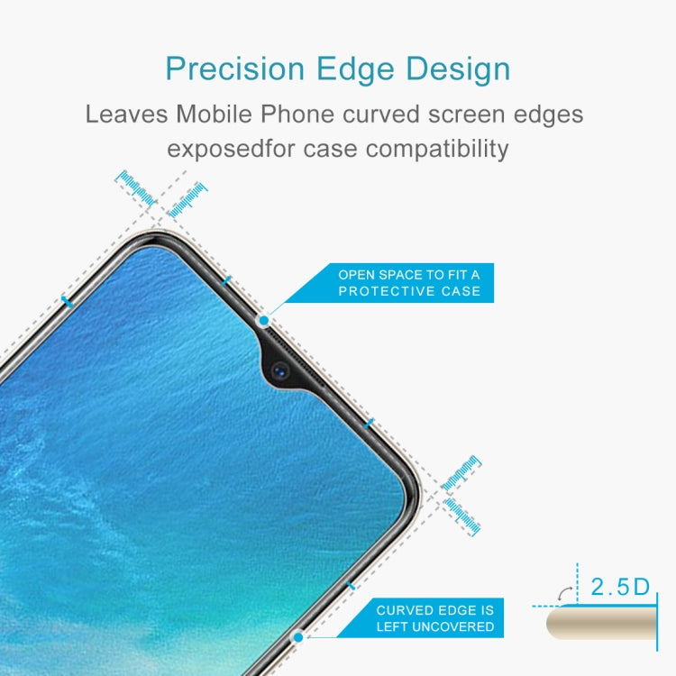 50 PCS 0.26mm 9H Surface Hardness 2.5D Explosion-proof Tempered Glass Non-full Screen Film For Vivo Y19