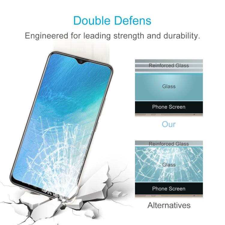 50 PCS 0.26mm 9H Surface Hardness 2.5D Explosion-proof Tempered Glass Non-full Screen Film For Vivo Y19