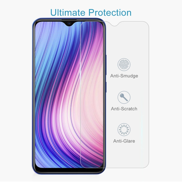 50 PCS 0.26mm 9H Surface Hardness 2.5D Explosion-proof Tempered Glass Non-full Screen Film For Vivo Y5s