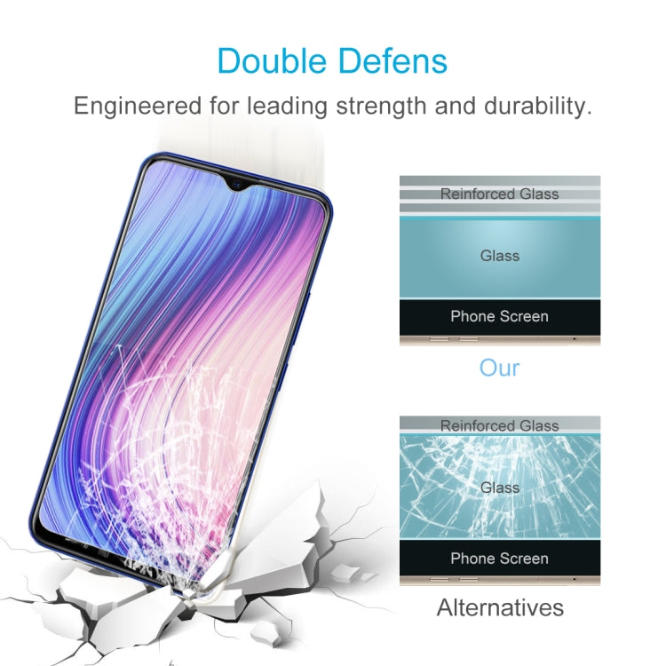 50 PCS 0.26mm 9H Surface Hardness 2.5D Explosion-proof Tempered Glass Non-full Screen Film For Vivo Y5s