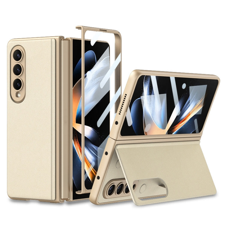 For Samsung Galaxy Z Fold4 GKK Integrated Ultra-thin Folding Leather Phone Case with Stand