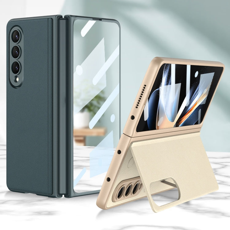 For Samsung Galaxy Z Fold4 GKK Integrated Ultra-thin Folding Leather Phone Case with Stand