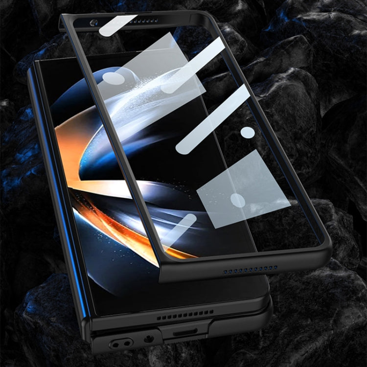 For Samsung Galaxy Z Fold4 GKK Integrated Ultra-thin Folding Leather Phone Case with Stand