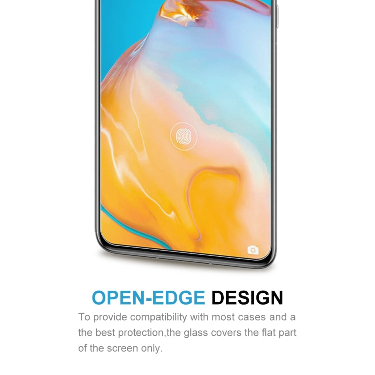 50 PCS 0.26mm 9H Surface Hardness 2.5D Explosion-proof Tempered Glass Non-full Screen Film For Huawei P40