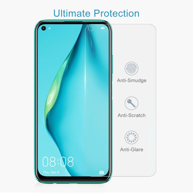 50 PCS 0.26mm 9H Surface Hardness 2.5D Explosion-proof Tempered Glass Non-full Screen Film For Huawei Nova 7i