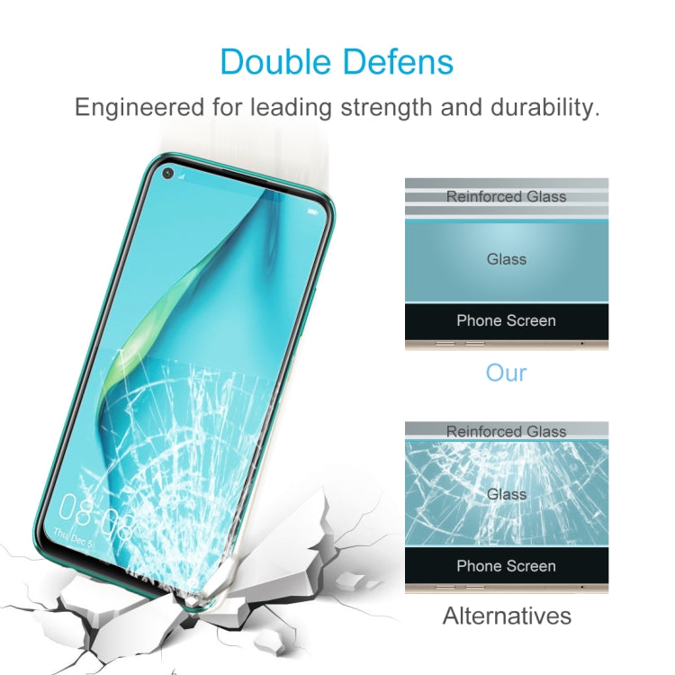 50 PCS 0.26mm 9H Surface Hardness 2.5D Explosion-proof Tempered Glass Non-full Screen Film For Huawei Nova 7i