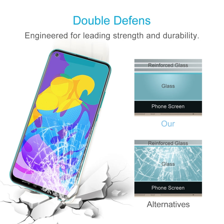 50 PCS 0.26mm 9H Surface Hardness 2.5D Explosion-proof Tempered Glass Non-full Screen Film For Huawei Honor Play 4T