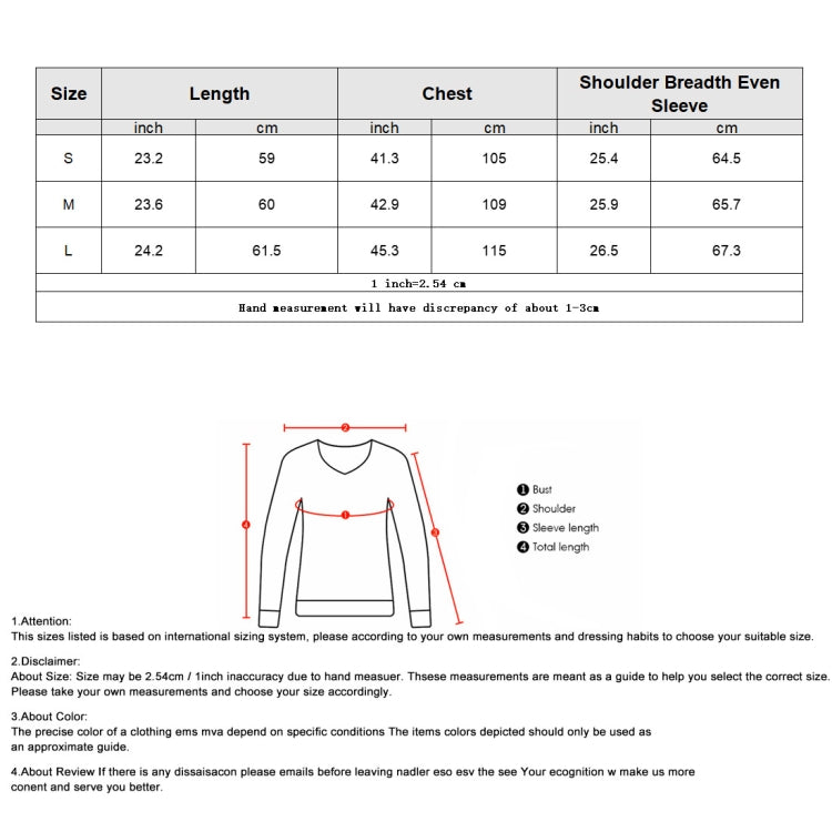 Fall Winter Women Knitted Long Sleeve Sweater Pullover, Size: