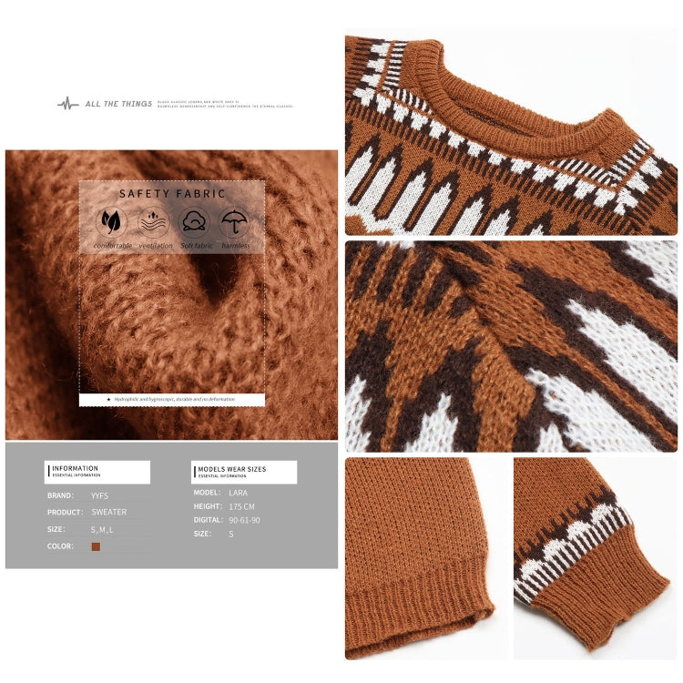 Fall Winter Women Knitted Long Sleeve Sweater Pullover, Size: