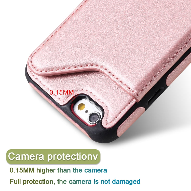 For iPhone 6 Shockproof Calf Texture Protective Case with Holder & Card Slots & Frame