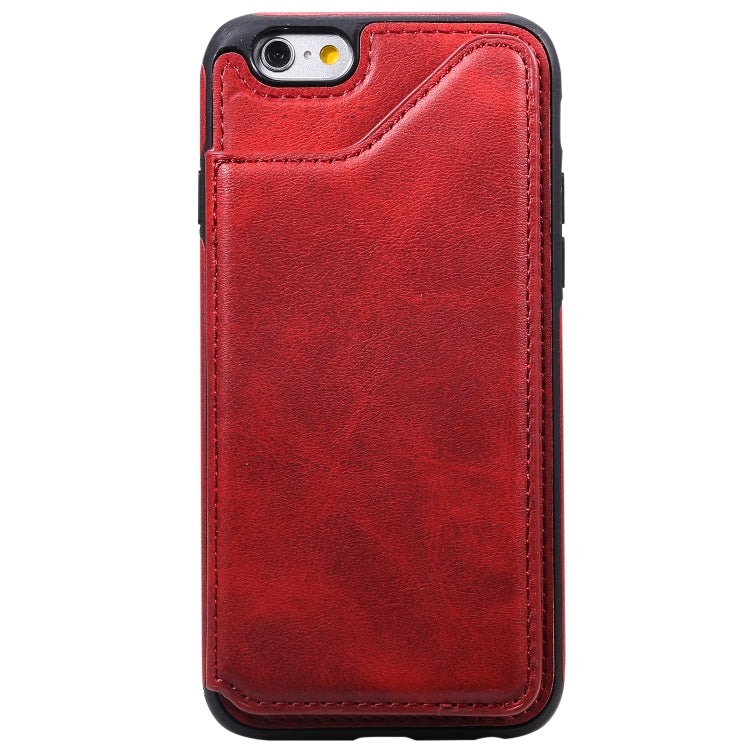 For iPhone 6 Shockproof Calf Texture Protective Case with Holder & Card Slots & Frame