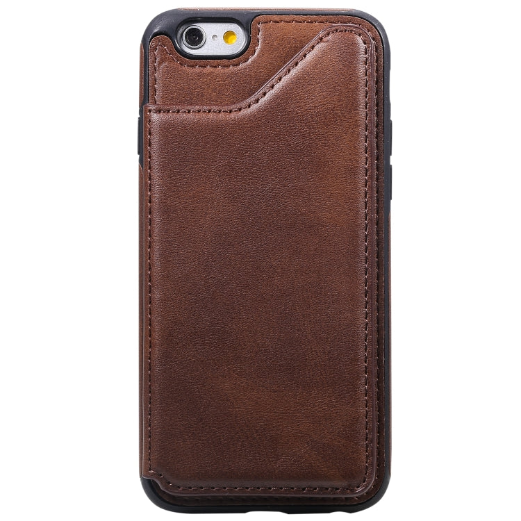 For iPhone 6 Shockproof Calf Texture Protective Case with Holder & Card Slots & Frame