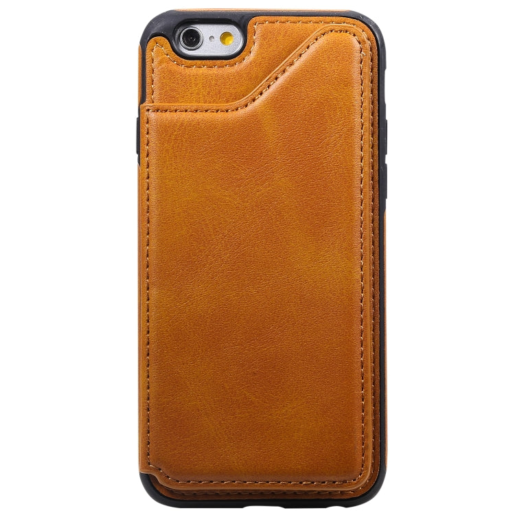 For iPhone 6 Shockproof Calf Texture Protective Case with Holder & Card Slots & Frame