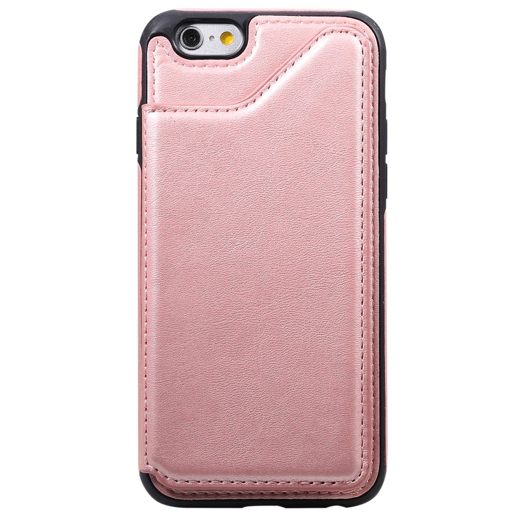 For iPhone 6 Shockproof Calf Texture Protective Case with Holder & Card Slots & Frame