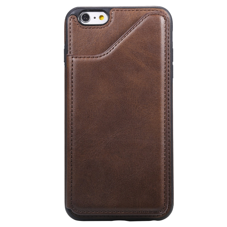For iPhone 6 Plus Shockproof Calf Texture Protective Case with Holder & Card Slots & Frame