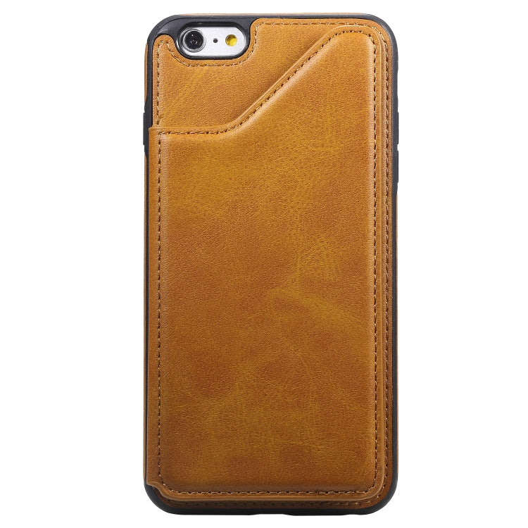 For iPhone 6 Plus Shockproof Calf Texture Protective Case with Holder & Card Slots & Frame