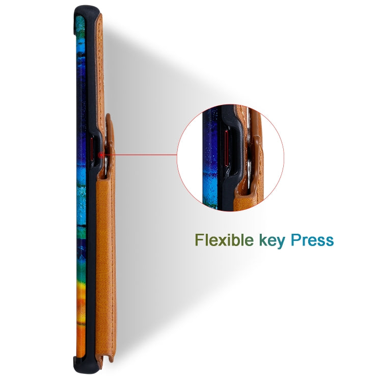 For Huawei Mate 30 Pro Shockproof Calf Texture Protective Case with Holder & Card Slots & Frame