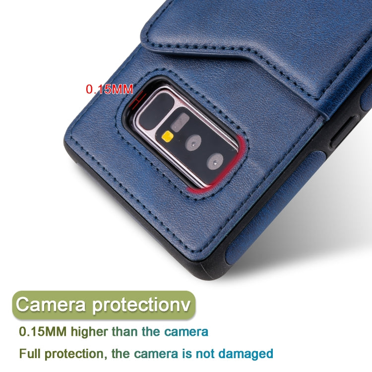 For Galaxy Note 8 Shockproof Calf Texture Protective Case with Holder & Card Slots & Frame