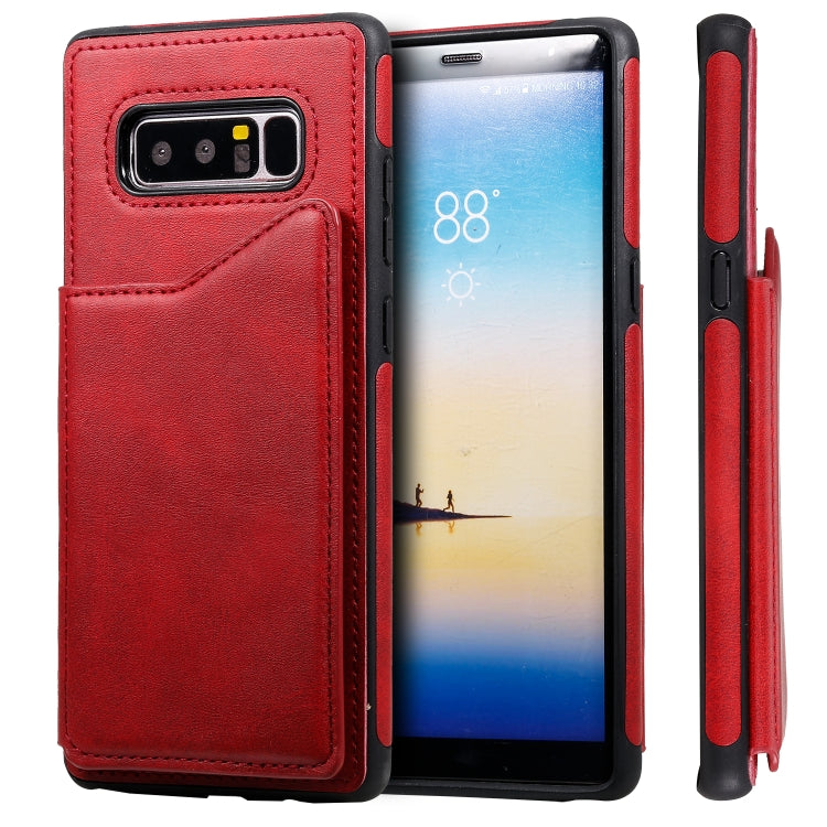 For Galaxy Note 8 Shockproof Calf Texture Protective Case with Holder & Card Slots & Frame