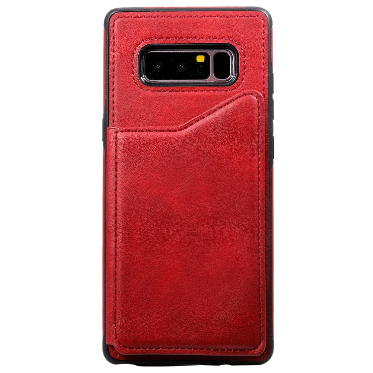 For Galaxy Note 8 Shockproof Calf Texture Protective Case with Holder & Card Slots & Frame