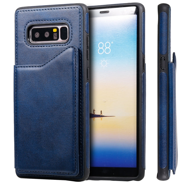 For Galaxy Note 8 Shockproof Calf Texture Protective Case with Holder & Card Slots & Frame