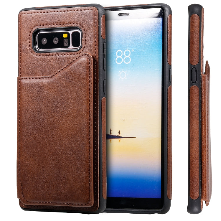 For Galaxy Note 8 Shockproof Calf Texture Protective Case with Holder & Card Slots & Frame