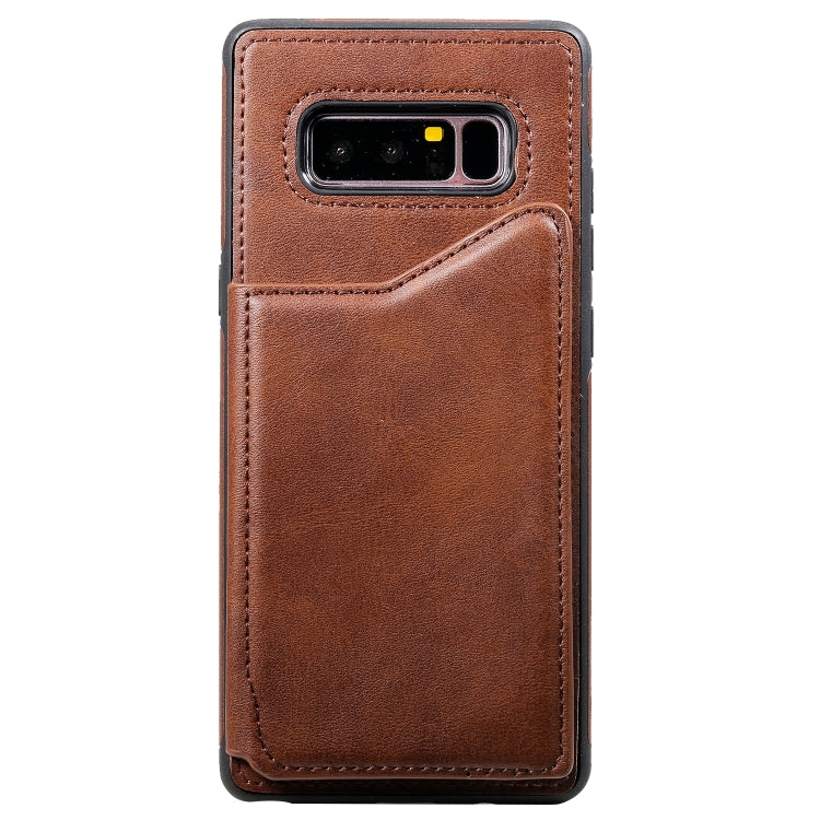 For Galaxy Note 8 Shockproof Calf Texture Protective Case with Holder & Card Slots & Frame