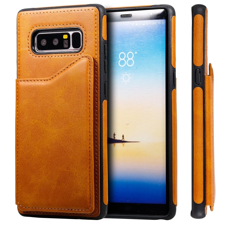 For Galaxy Note 8 Shockproof Calf Texture Protective Case with Holder & Card Slots & Frame