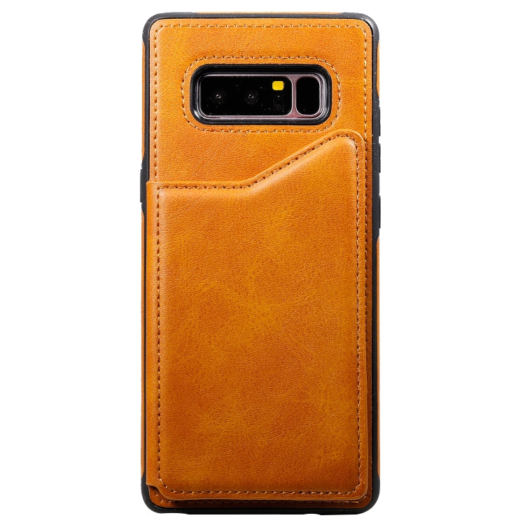 For Galaxy Note 8 Shockproof Calf Texture Protective Case with Holder & Card Slots & Frame