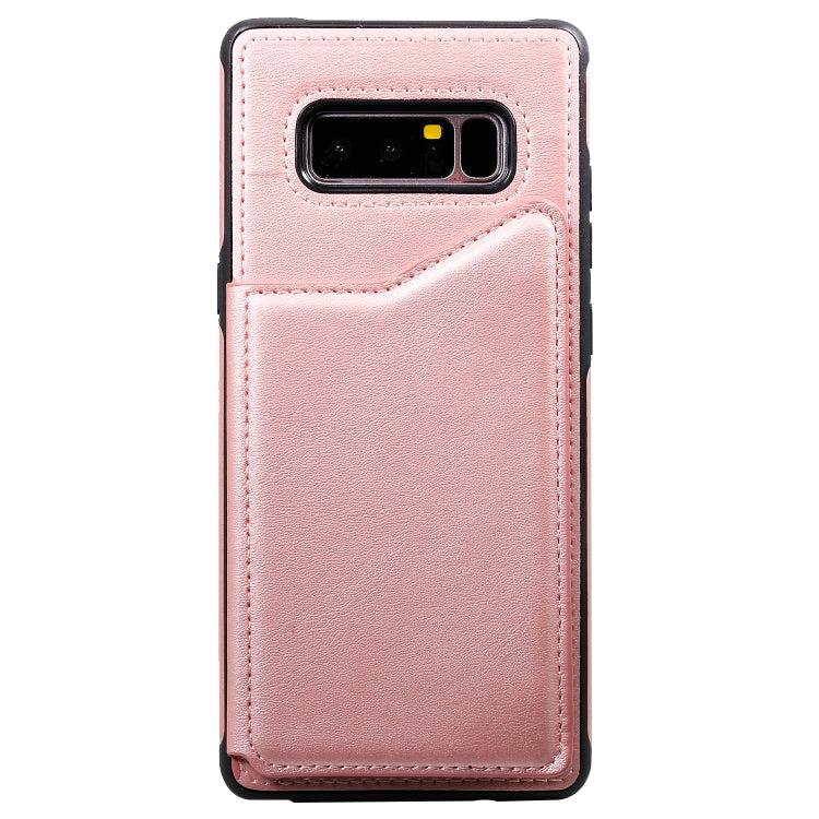 For Galaxy Note 8 Shockproof Calf Texture Protective Case with Holder & Card Slots & Frame