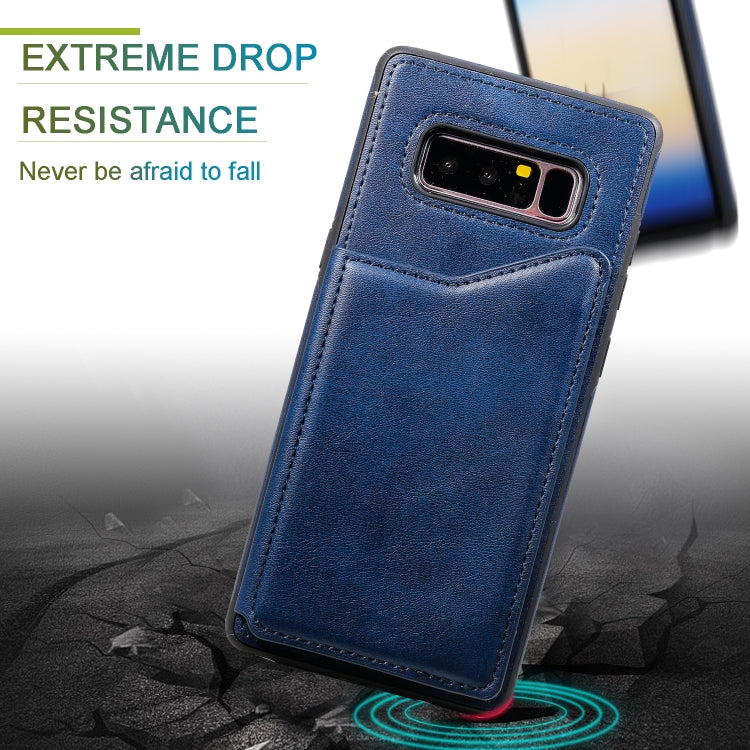 For Galaxy Note 8 Shockproof Calf Texture Protective Case with Holder & Card Slots & Frame