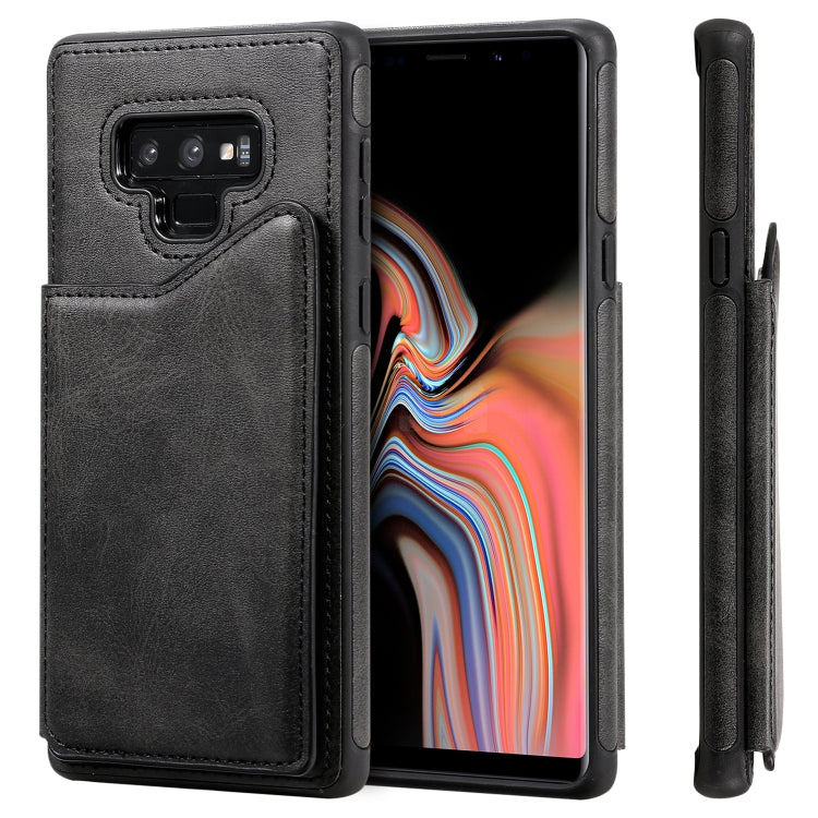 For Galaxy Note 9 Shockproof Calf Texture Protective Case with Holder & Card Slots & Frame