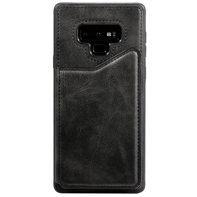 For Galaxy Note 9 Shockproof Calf Texture Protective Case with Holder & Card Slots & Frame